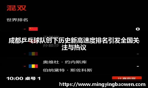 成都乒乓球队创下历史新高速度排名引发全国关注与热议